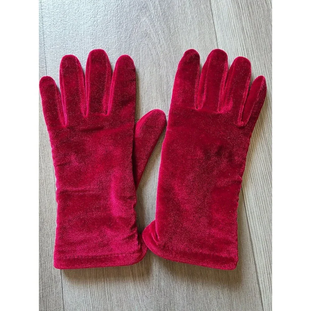 Cejon Red Velvet Gloves